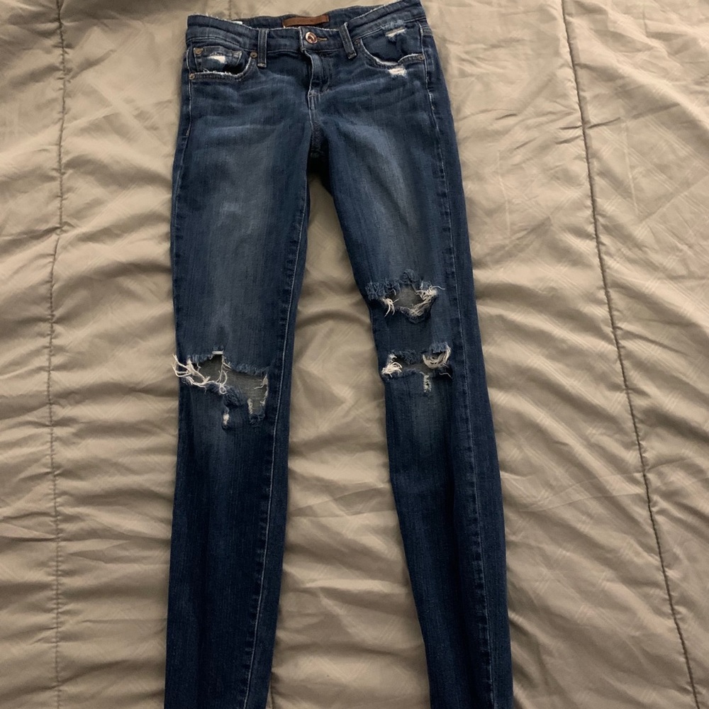 Ripped jeans.